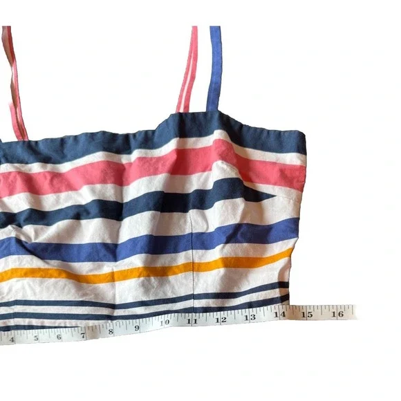 Candy Stripe Nautical Sundress w/ pockets Vince Camuto Size 8 Sailor Vibe - Picture 5 of 11